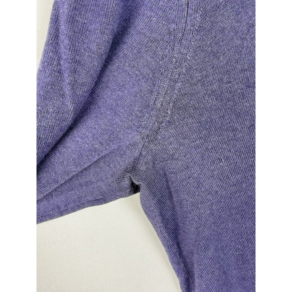 Banana Republic Men SZ. L Silk Cashmere Luxury Blend V-Neck Sweater Purple Lilac
